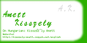 anett kisszely business card